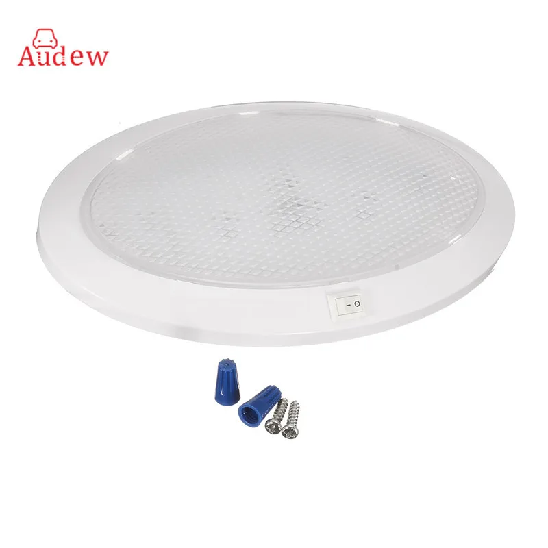 

1Pcs 4.2W LED Car Interior Light Circular Crystal Roof Ceiling Light for Caravan/RV/Car