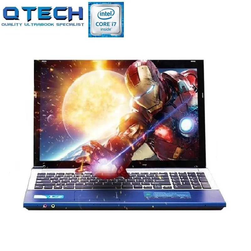 Ультрабук i7 15 6 дюйма 8 Гб RAM SSD 256 ГБ/64 ГБ + ТБ/750 HDD DVD металлический ноутбук бизнес