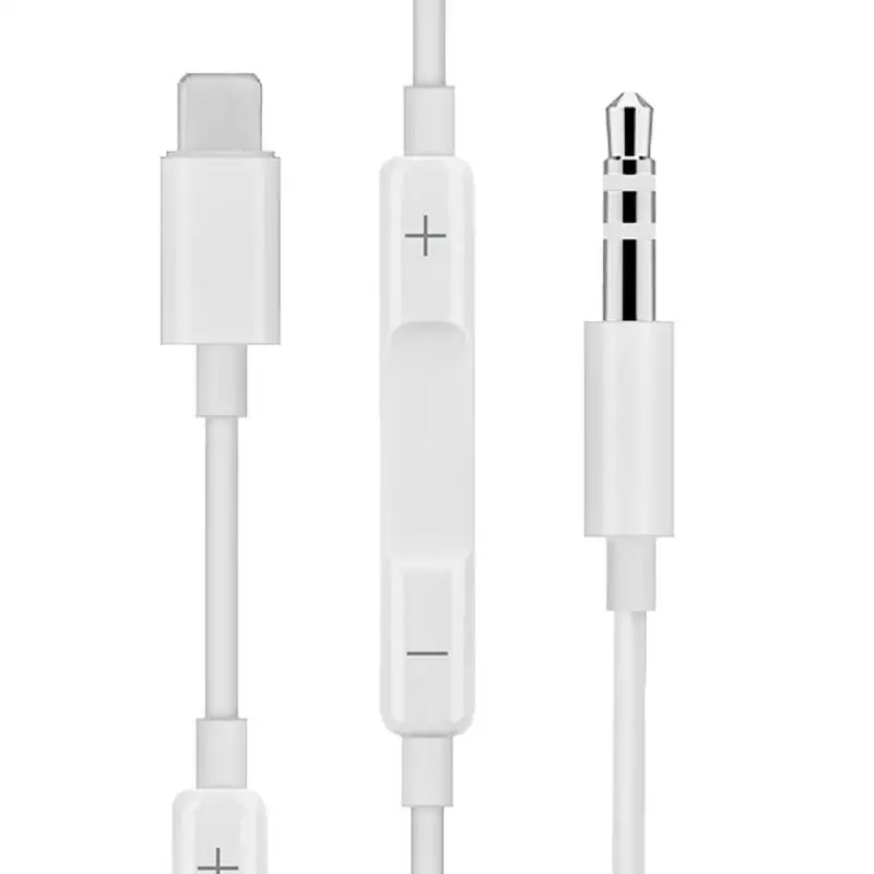 

For Ios Apple Iphone To 3.5mm Male Audio Cable Audio Car AUX Decoding Lossless Support Remote Control Male Stereo Audio Cable