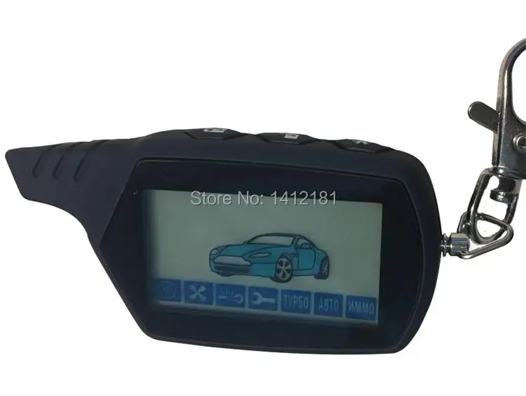 

Russian A91 2-way LCD Remote Control Keychain For Anti-theft Vehicle Security Two way Car Alarm System Starline A91 Key Chain