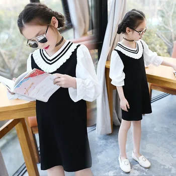 

Pure Cotton Long Sleeve Children's Garment Spring Clothes New Pattern Girl Dresses