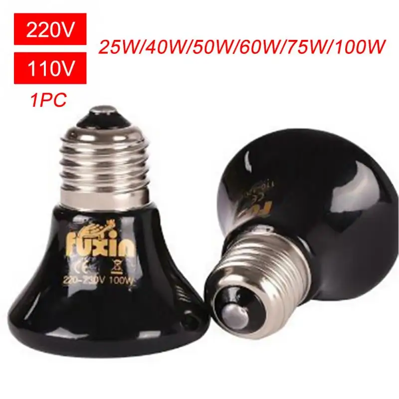 

E27 Pet Heating lamp 25W 40W 50W 75W 100W Infrared Ceramic Emitter Heat Light Bulb for Pet Brooder Chickens Reptile 220-240V