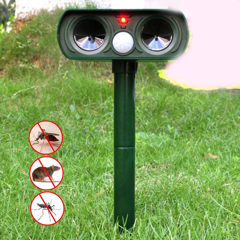 

Animal Pest Mouse Repeller Outdoor Ultrasonic Solar Pest Repeller PIR Sensor Garden Bird Cat Dog Fox Repellent Keep Animals Away