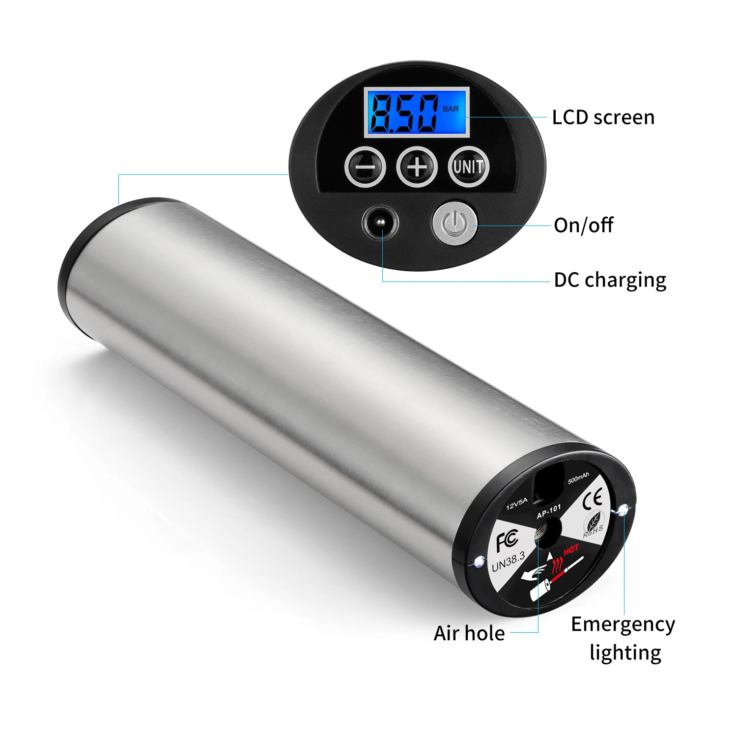  150PSI Mini Portable Electric Inflator Portable Car Bicycle Bike Pump Auto Air Compressor Bicycle P