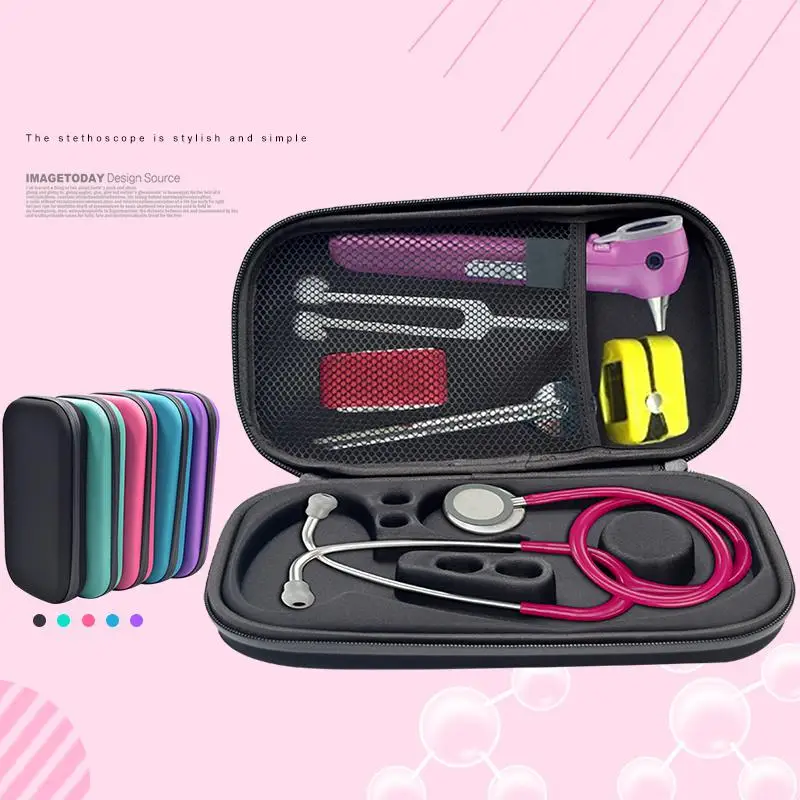 

5 colors Portable Stethoscope Storage Box Carry Travel Case Bag Hard Drive Pen Medical Organizer r20