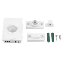 Светодиодный инфракрасный датчик индукции человеческого тела, переключатель переменного тока 220 В, регулируемый автоматический для коридора, склада, балкона, коридора