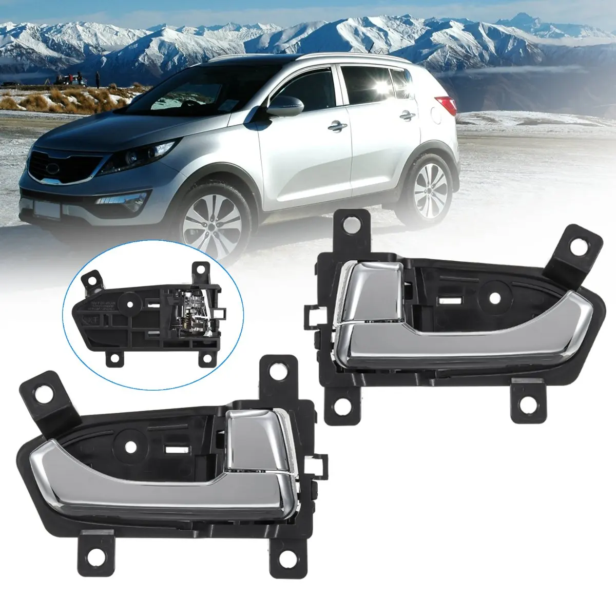 

1PCS Front/Rear Left/Right INSIDE INTERIOR DOOR HANDLE For KIA SPORTAGE 2010 2011 2012 2013 2014 82610-3W000 82620-3W000 NEW