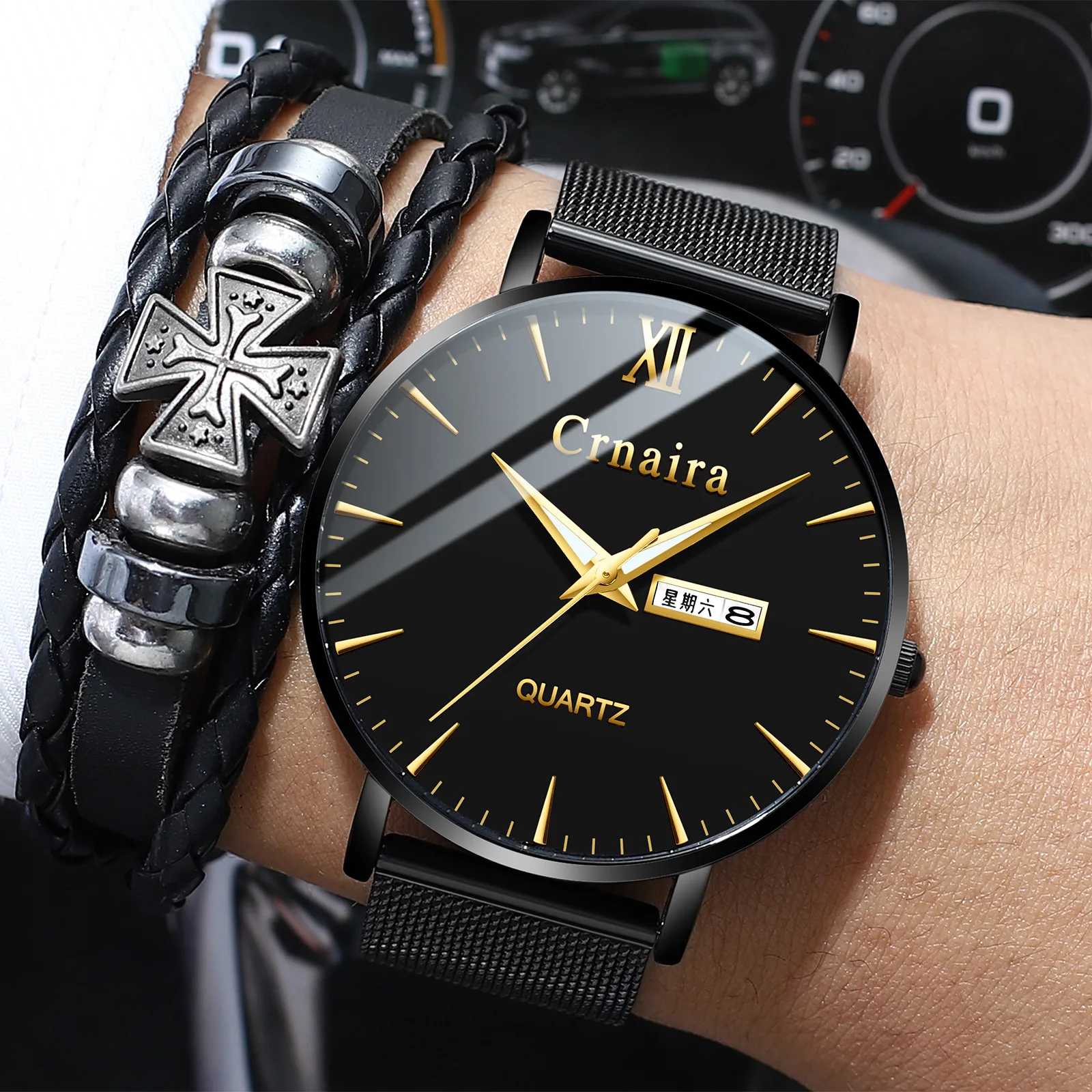 

Mens Watches Quartz-Watch Relogio Luxury Watch Men Fashion Waterproof men#39 Stainless Steel Sport Clock Male Wristwatche