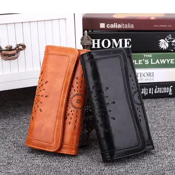 

PinShang Ladies Fashion Purse Hollow 3 Folding Wallet Card Bag