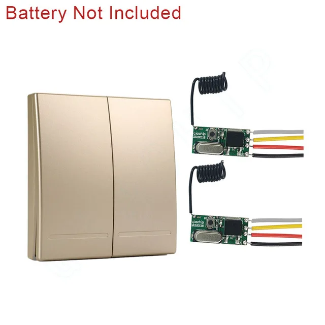 

QIACHIP 433Mhz DC 12V 24V 1 CH Wireless Remote Control Switch RF Receiver Controller Mini Module Led Lighting Wall Panel Switch