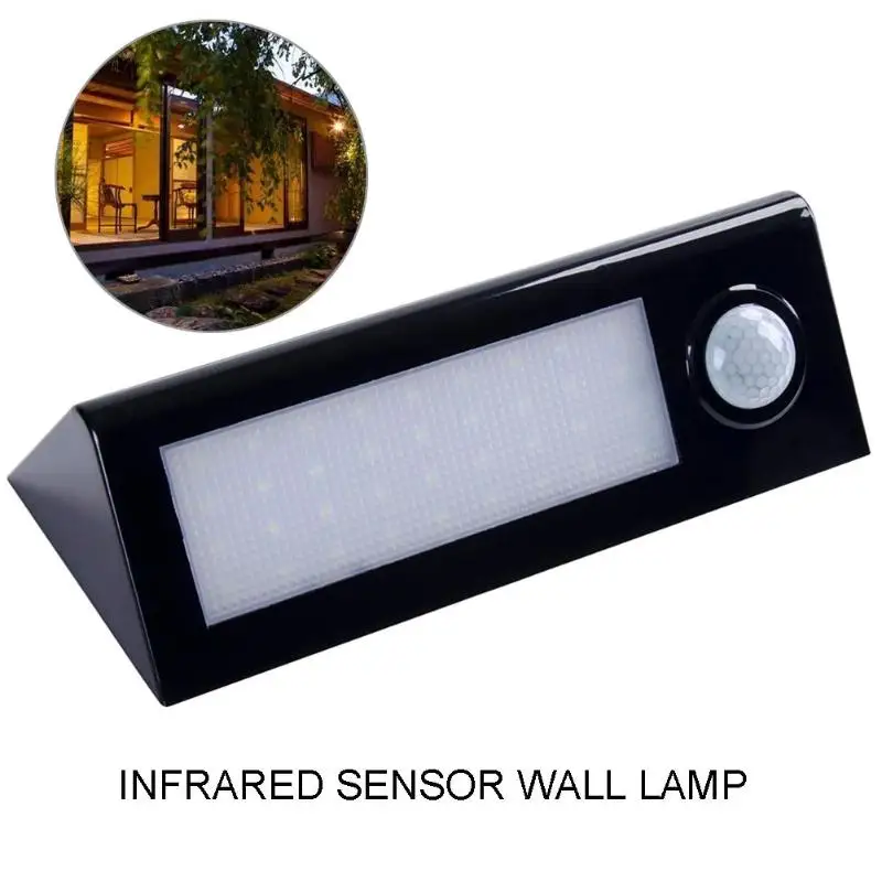 

36 LED Solar Outdoor Garden Lamp Human Sensor Infrared Induction Wall Light