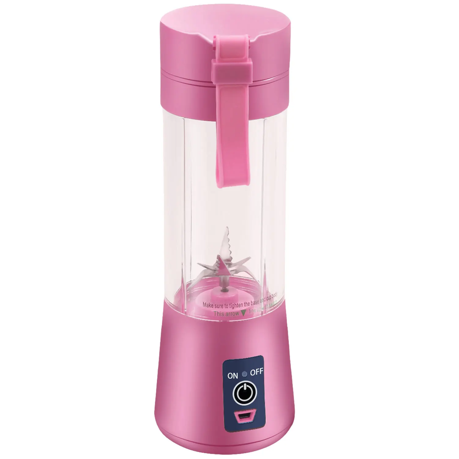 

USB Juicer Cup, Mobile Juice Mixer, Household Fruit Mixer - Six Blades, 400ml Fruit Blending Machine with USB Charger Cable