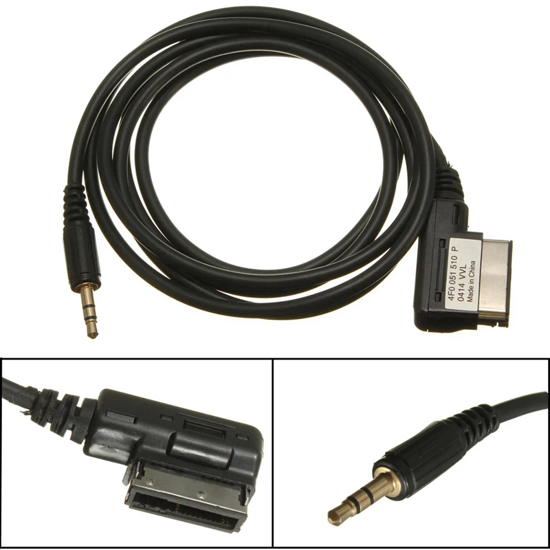 Car Auto 1.5M Music Interface AMI MMI to 3.5mm Audio AUX MP3 Adapter Cable For VW/Jetta/Goft/Mk5/for AUDI A3