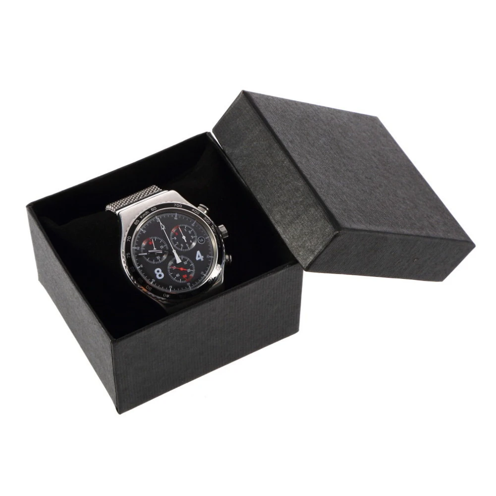 Высокое качество черный браслет ювелирные изделия часы коробка подарок держатель Подарочная коробка рождество упаковка Рождество День рождения Подарочная коробка