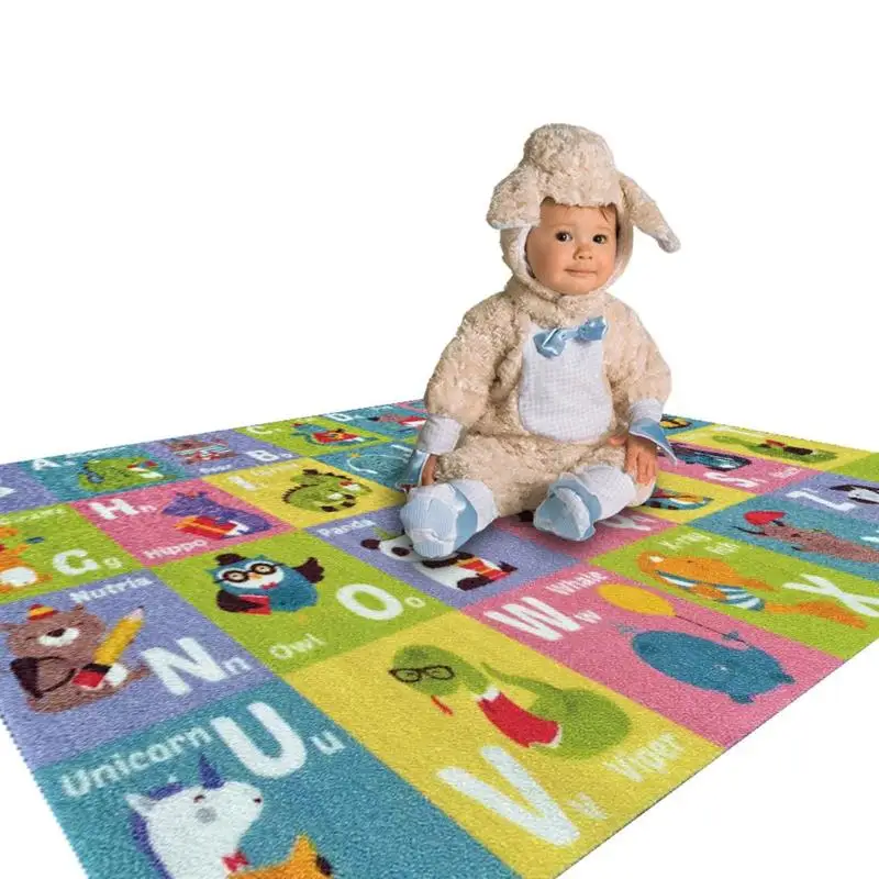 150*80 см детский игровой коврик анти-скольжение ковер для детей коврик рисунок графические буквы коврик для детей игровой коврик