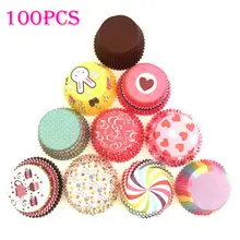 Новинка 100 шт Бумажные Формочки для капкейков Радужный мультфильм торт выпечки Маффин десерт Свадебный Праздничный торт Декор