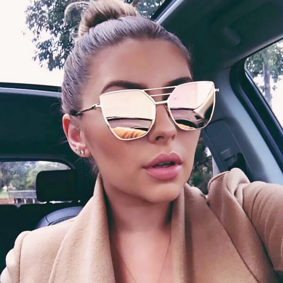 

Fashion Cat Eye Sunglasses Cool Casual Charm Eyewear Metal Frame Trend Unisex Anti-UV Outdoor Eyeglasses gafas del sol