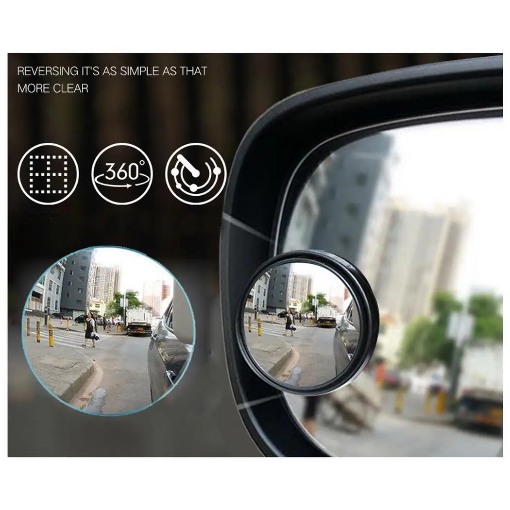 Авто 360 широкоугольные выпуклые автомобильные слепые круглые пятна зеркала автомобильные автомобили, грузовики, внедорожники, RVs и Vans зеркала заднего вида
