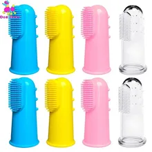 10PCS Pet Dog Super Soft Pet Finger Toothbrush Teddy Dog Brush Bad Breath Tartar Teeth Tool  Cat Dog Toothbrush Wholesale