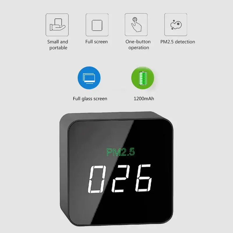

Outdoor Mini PM2.5 Detector Meter Air Quality Detection Tester Monitor Environment Testing Tool Rechargeable AIR-06 Camping Tool