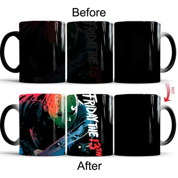 

Jason Voorhees Friday The 13th Coffee Mug Ceramic Mug Temperature Change Color Coffee Novel Gift