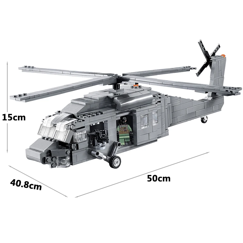 

Compatible with legoinglys Technic Military Uh-60 Black Hawk Plane Airplane Helicopter Building Blocks Bricks for children gift