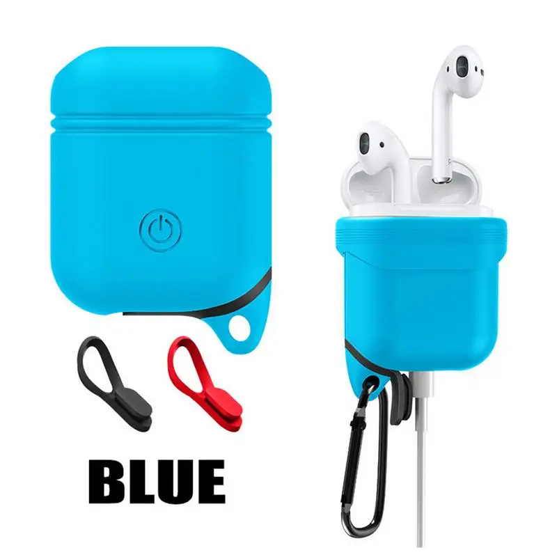 

Mini Wireless Bluetooth Headset Case Bag Portable Cartridge With Charging Plug Silicone Case Shock-Proof For Apple IPhone