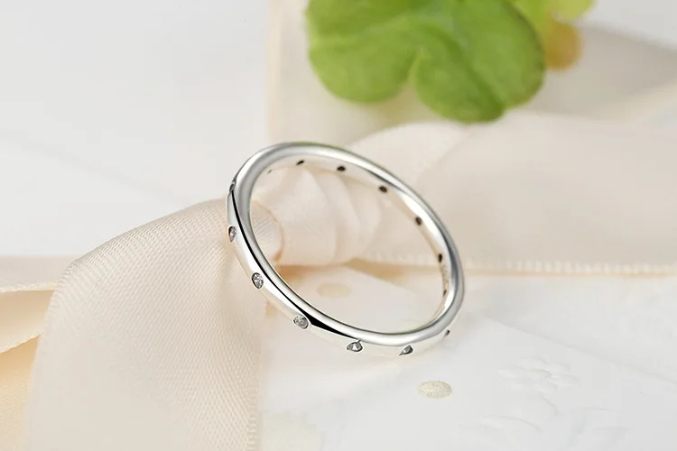 Sterling Silver Jewelry Ring Simple Classic Zircon S925 | Украшения и аксессуары