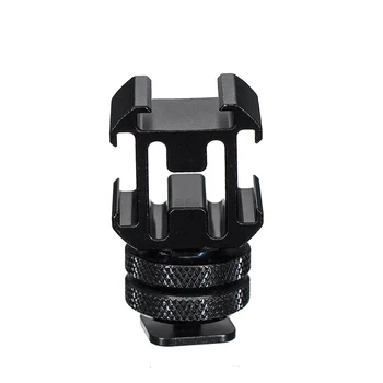 

3 Cold Shoe On-Camera Mount Adapter Extend Port for Canon Nikon Pentax DSLR Camera for Microphone Monitor LED Video Light
