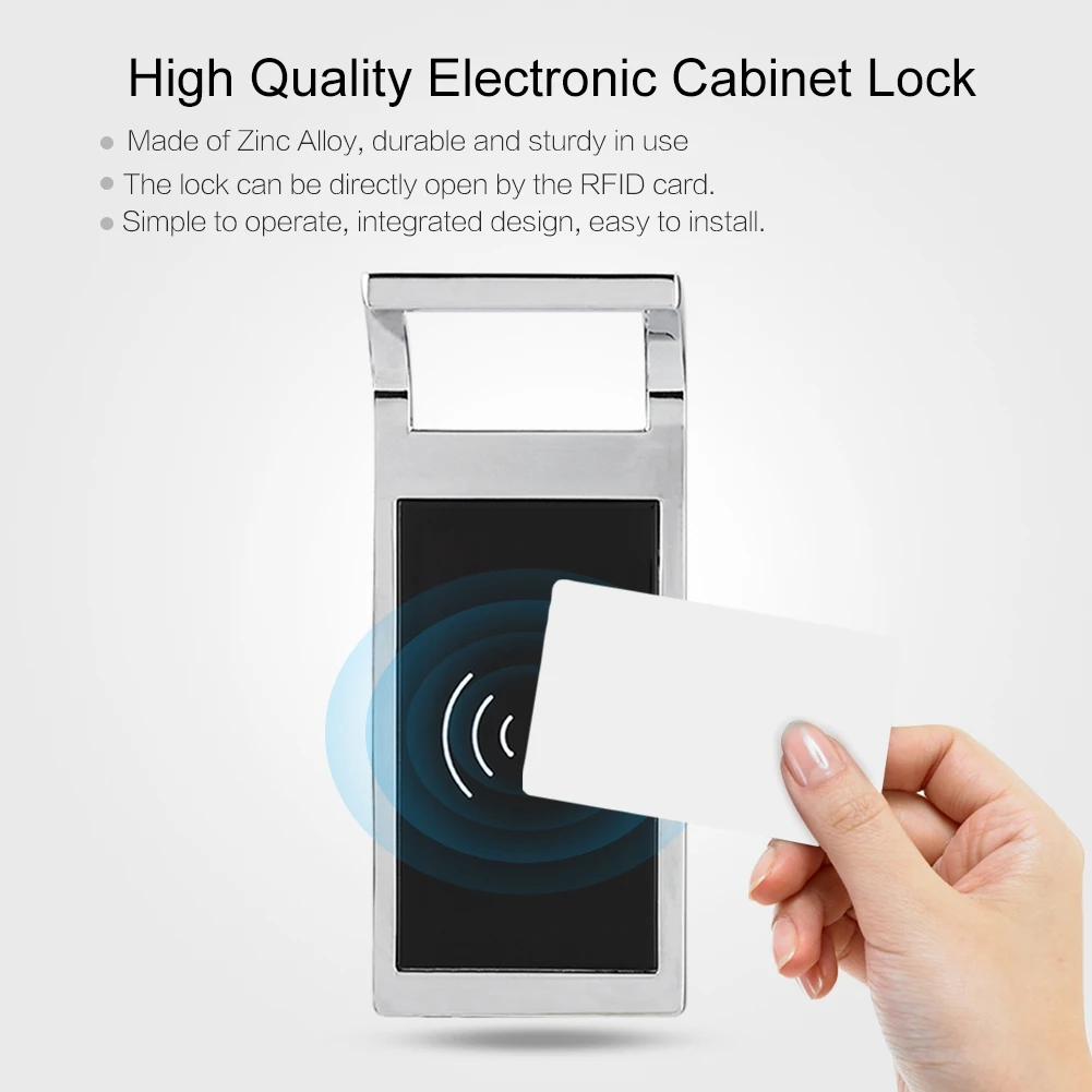 

EM139 Zinc Alloy Smart Electronic Cabinet Lock Anti-theft Drawer Electric RFID Card Lock High Quality