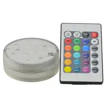 12 шт./лот) водонепроницаемый мини-СВЕТОДИОД световая база 3AAA батарейный пульт многоцветные светодиодный подсветка в виде цветов