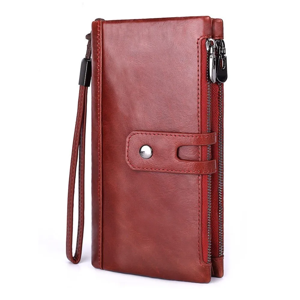 

Women Long Wallet Female Genuine Leather Coin Purse Walet Portomonee Lady Money Zipper Perse Card Holder Perse