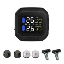 CAREUD M3 Motorcycle Tire Pressure Monitoring System Sun Protection LCD Display 2 External WI Sensor Motor Tyre Aotu Alarm