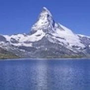 Panoramic View Of A Snow Covered Mountain By Lake Matterhorn Zermatt Switzerland Poster Print (18 x 6) | Дом и сад