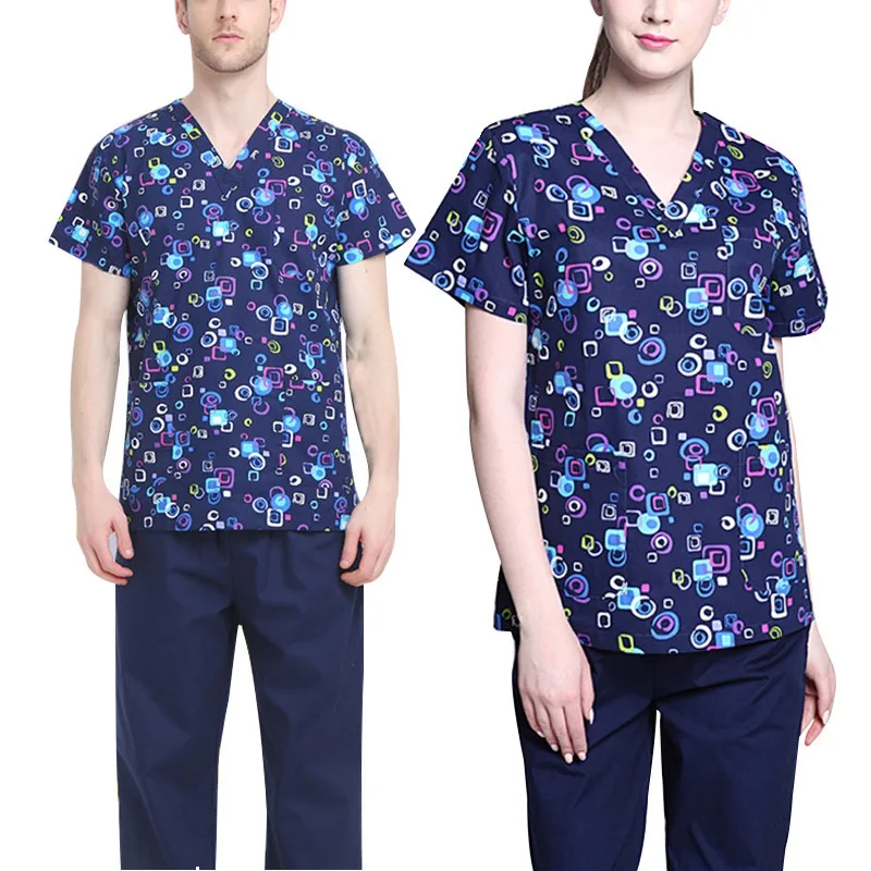 Fashion Medical Suit Women Men Hospital Medical Scrub Set Beauty Salon