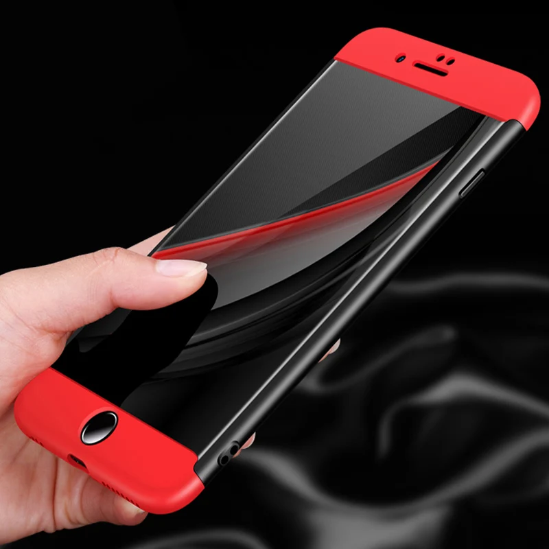 100 шт 360 градусов полное покрытие защитный чехол для iphone XS 7 8 plus телефон оболочка для iphone 6 P XR PC+ пластиковая защита