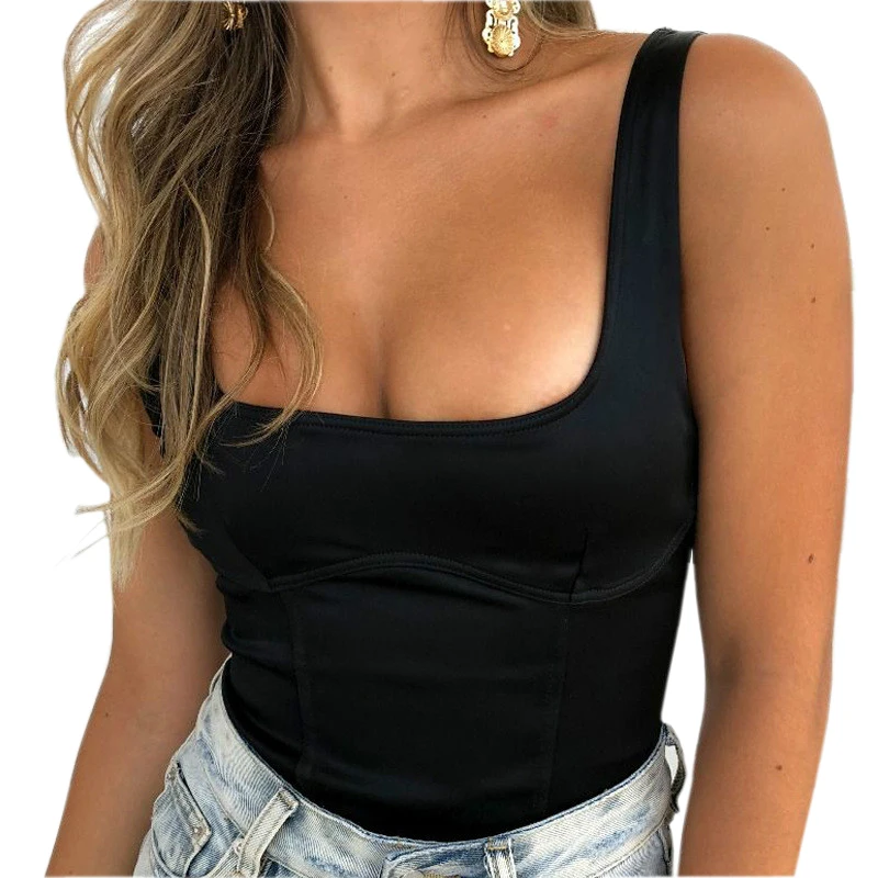 

Sexy Women Sweet Elegant Rompers Sexy Lady 2019 Basic Fluorescent Yellow Bodysuit Skinny Summer Beach Backless Outfits PL354G
