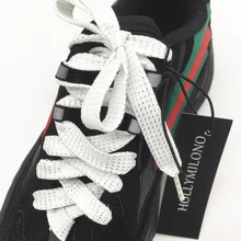 Мужские и женские туфли для подростков; кружевные туфли; серебристые и белые; Серебристые шнурки для мужчин и женщин; для подростков; L110CM W1CM