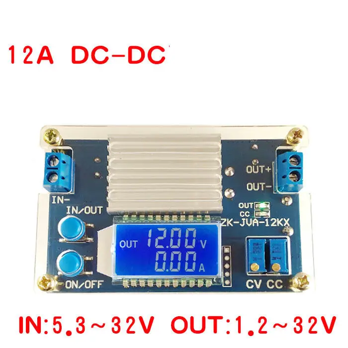 DC-DC модуль преобразователя 12A 160 Вт CC CV понижающая мощность 5 3-32 В до 1 2-32 в 12 24