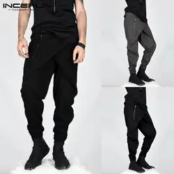 INCERUN Большие размеры Модные мужские шаровары джоггеры нерегулярные мешковатые хип-хоп брюки мужские молния уличная крутая Повседневная