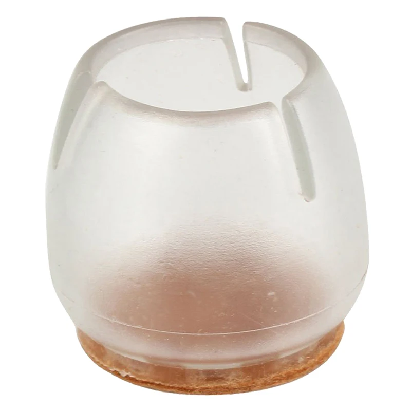 

8 pcs round bottom place opening silicone chair leg caps feet pads furniture table covers wooden floor protectors clear