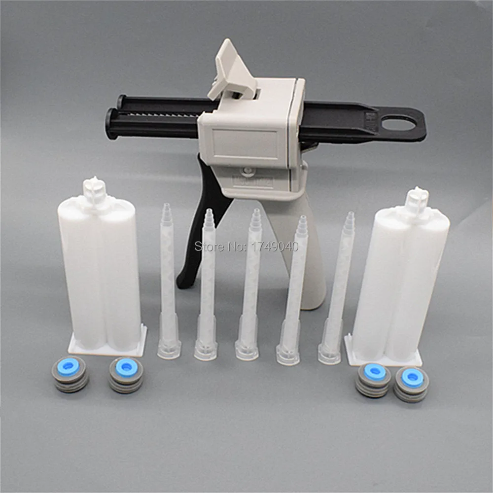 Caulking Cartridge Glue Gun 50ml 11 AB Glue Dispensing Gun with 2 sets