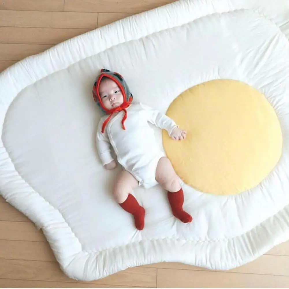 

Ins Style Fried Egg Crawling Mat Children's Game Pad Carpet Home Decoration Printing Game Pad Protect Baby's Knees Or Elbows