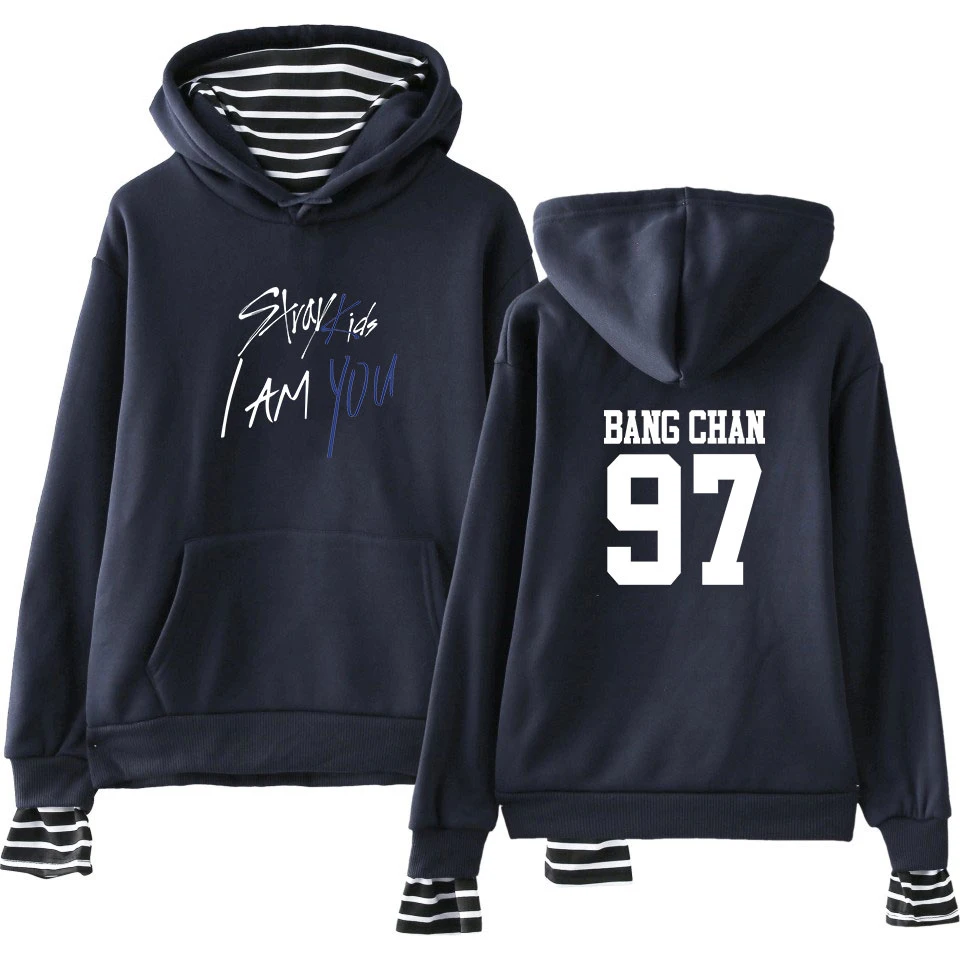  LUCKYFRIDAYF Stray Kids I Am You Fans Member Warm Hoodies Pop Print Long Sleeve Sweatshirts Hoodies