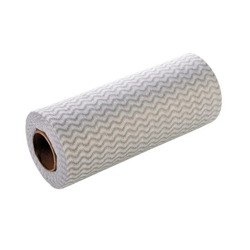 

50 Pcs/Roll Kitchen Water Absorption Non-stick Oil Dish Point break design, easy to tear. Towel Disposable Rag