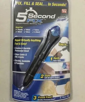 

wholesale 50PCS 5 Second Fix UV Light Repair Tool With Glue Super Powered Liquid Plastic Welding Compound