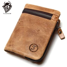 Genuine Cow Leather Mens Wallets Brand Logo Zipper Design Bifold Short Men Purse Male Clutch With Card Holder Coins Purses Walet Genuine Cow Leather Mens Wallets Brand Logo Zipper Design Bifold Short Men Purse Male Clutch With Card Holder Coins Purses Walet