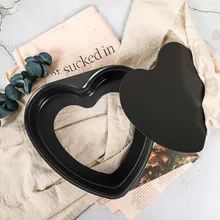 DIY 8 дюймов Бесплатный нижний в форме сердца алюминиевый сплав металлический торт хлеба тост хлебные пекари выпечки