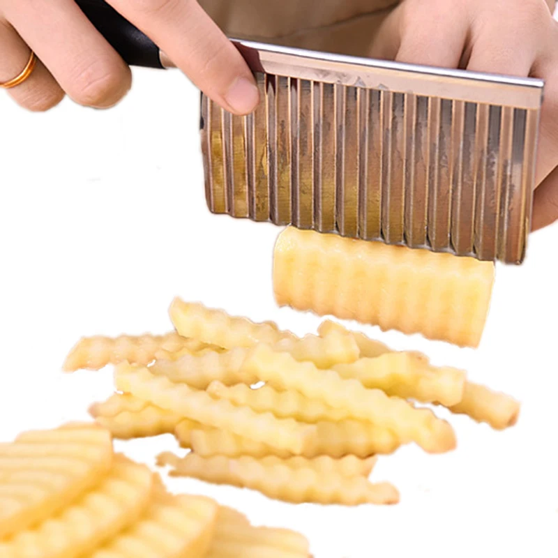 

1pc Stainless Steel Vegetable Fruit Wavy Cutter Potato Cucumber Carrot Knife Grater Waves Cutting Slicer Kitchen Cooking Tool