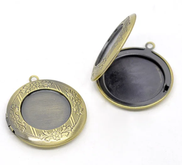DoreenBeads 10 бронзовые тона фото медальон установка рамка Подвески 32 мм (B13239) yiwu|jewelry